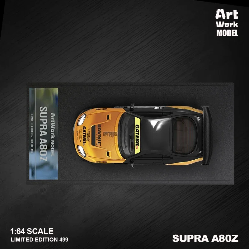 Time Micro x Artwork 1:64 Supra A80 Gold Diecast Model Car