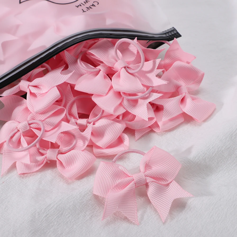 10Pcs/Set Fashion Pigtail Hair Bows Elastic Hair Ties Hair Bands Holders Baby Girls Hair Accessories newborn Infants Wholesale