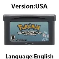 GBA Pokemon Series Game Cartridge Silver Rival Rom Hack 32 Bit Video Game Console Collection Card image 3