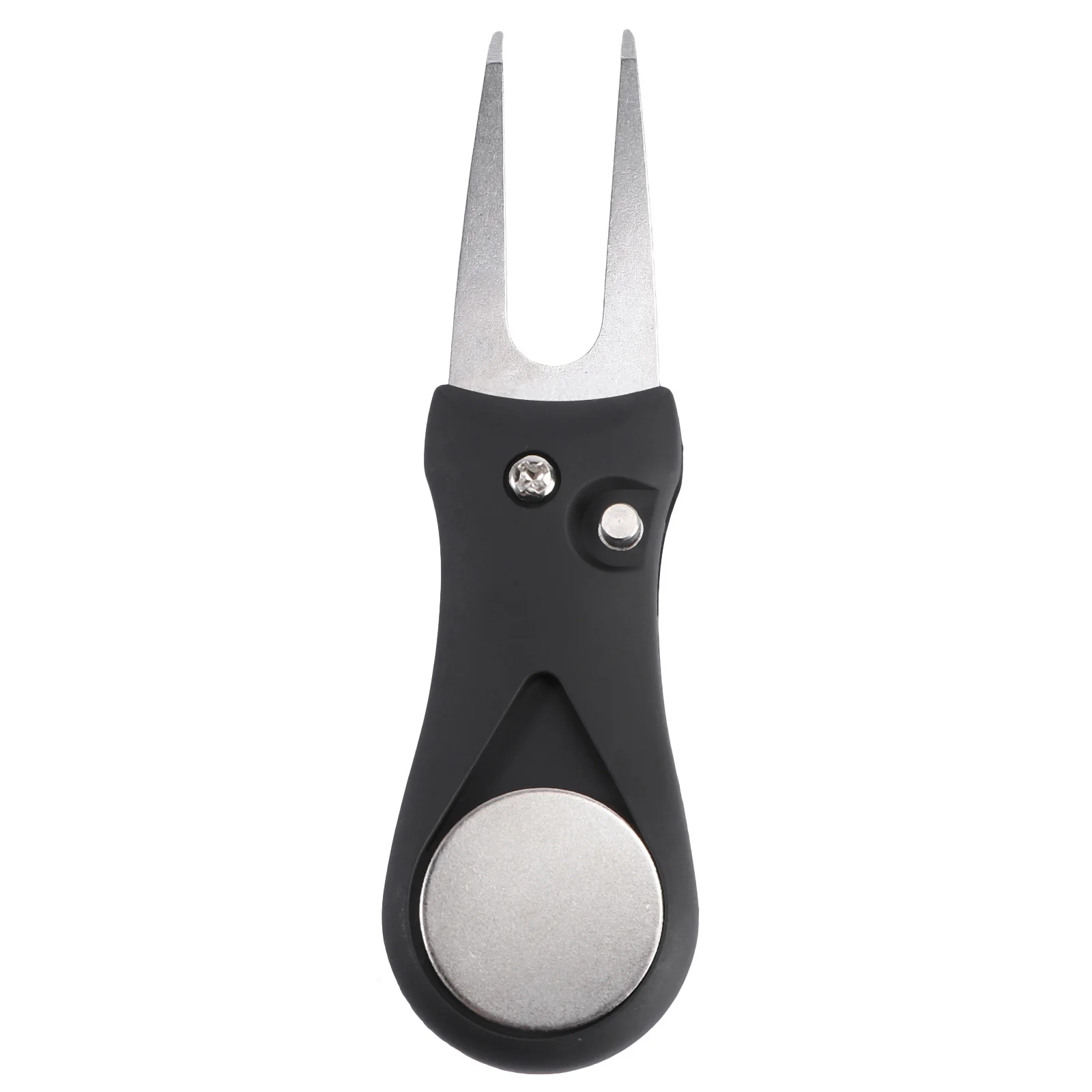 

Compact Lightweight Divot Tool in Silver Extends Automatically Golf Green Repair Fork for Outdoor Sports Club Use