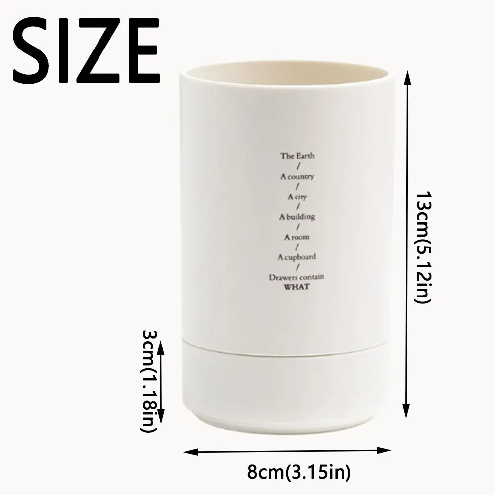 Creative Pen Holder Detachable Durable Desktop Storage Box Double Layered Large Capacity Makeup Brush Storage Bucket