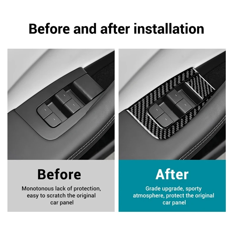 

for Tesla Model 3 Highland Car Window Lifter Switch Cover Sticker LHD