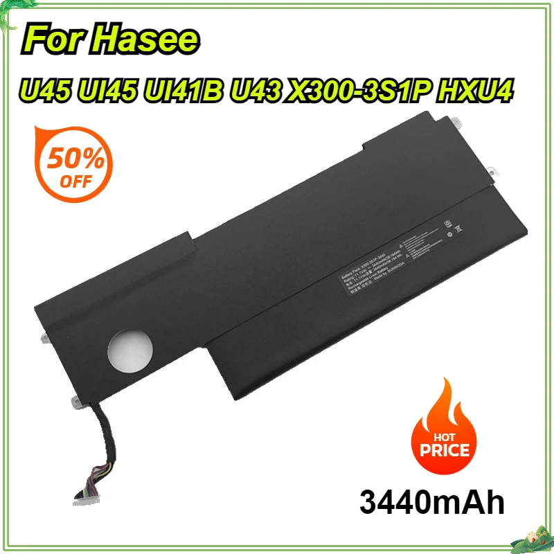 SSBS39 SSBS40 X300-3S1P-3440 Laptop Battery for Hasee X41 U43 U45-D1 U47 UI43 UI47 UI45 X300S UI41B LXU4 U55C HXU4 X41 X300V