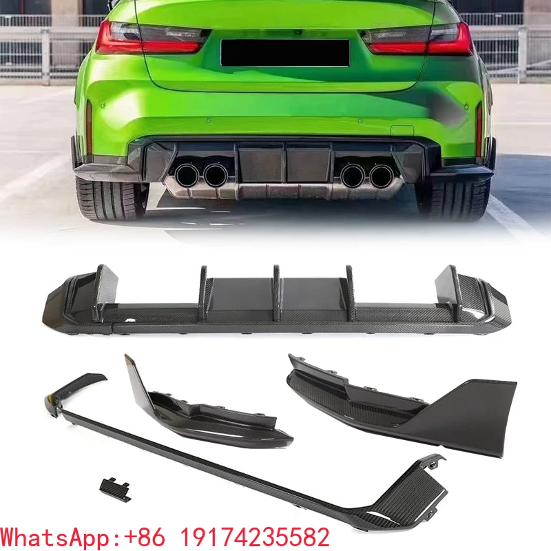 For New High Quality Wet Carbon Fiber Rear Diffuser For G80 M3 2020+