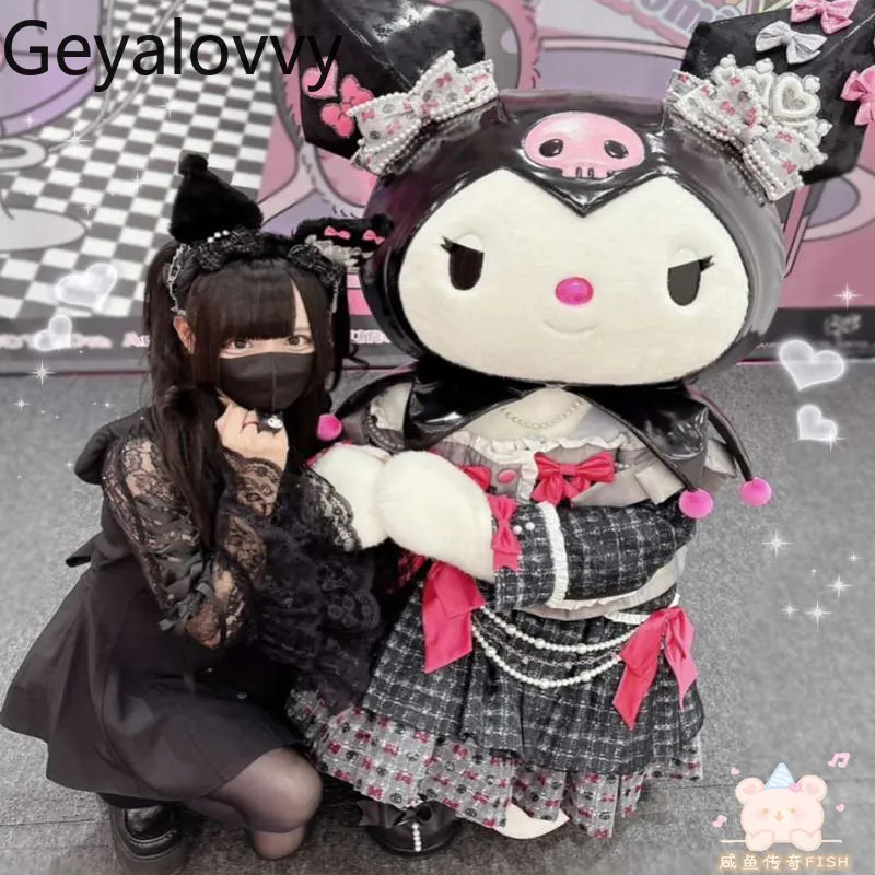 خريف جديد SC مجموعة الفتيات الحلو متوهج كم طويل القوس الجوف لوليتا الإنتاج الضخم فستان سليم والسراويل السوداء قطعتين مجموعة #2