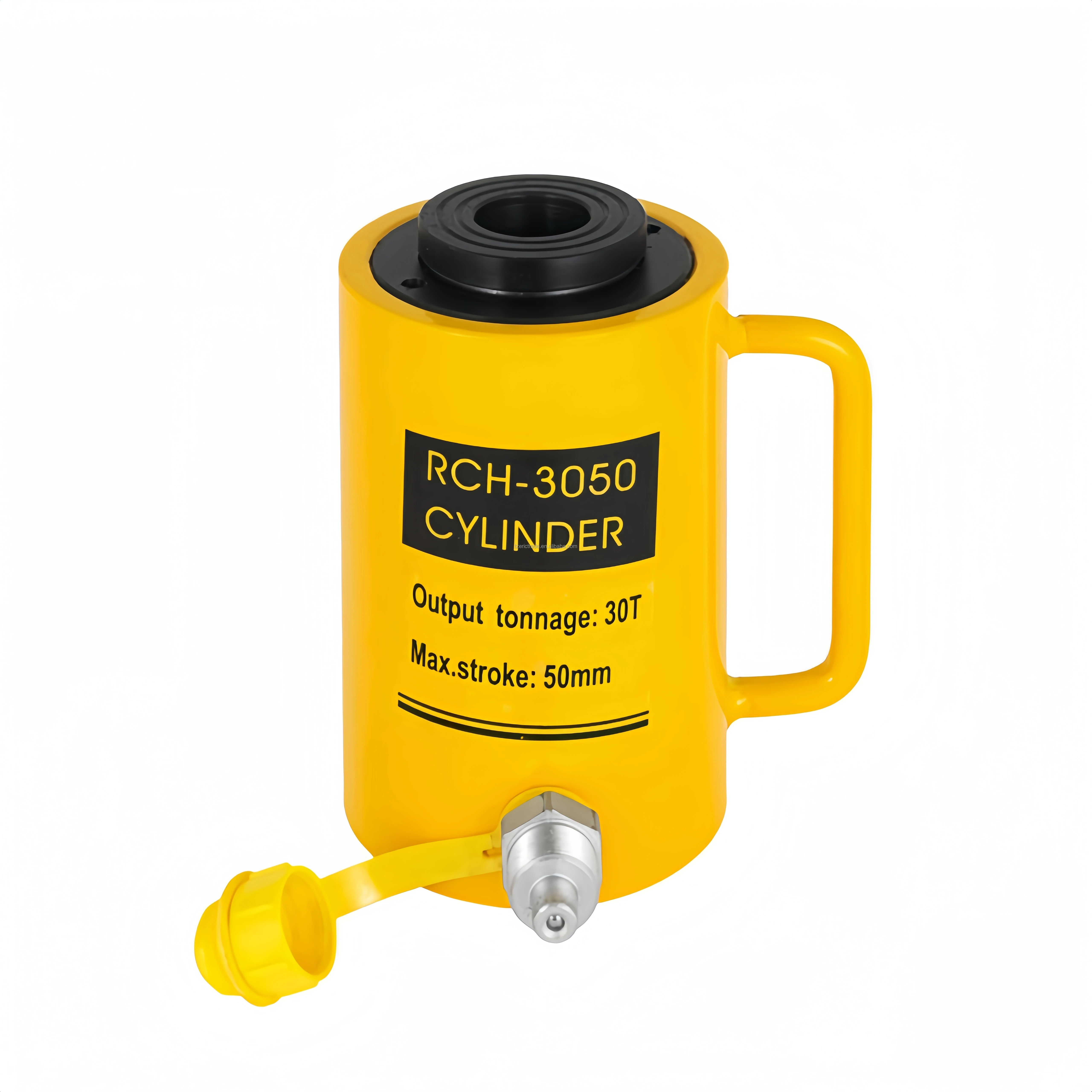 RCH-3050 Hollow Plunger Single Acting 30T Heavy Duty Electric Manual Hydraulic Cylinder Jack 50mm Stroke 45 Steel 2-Year