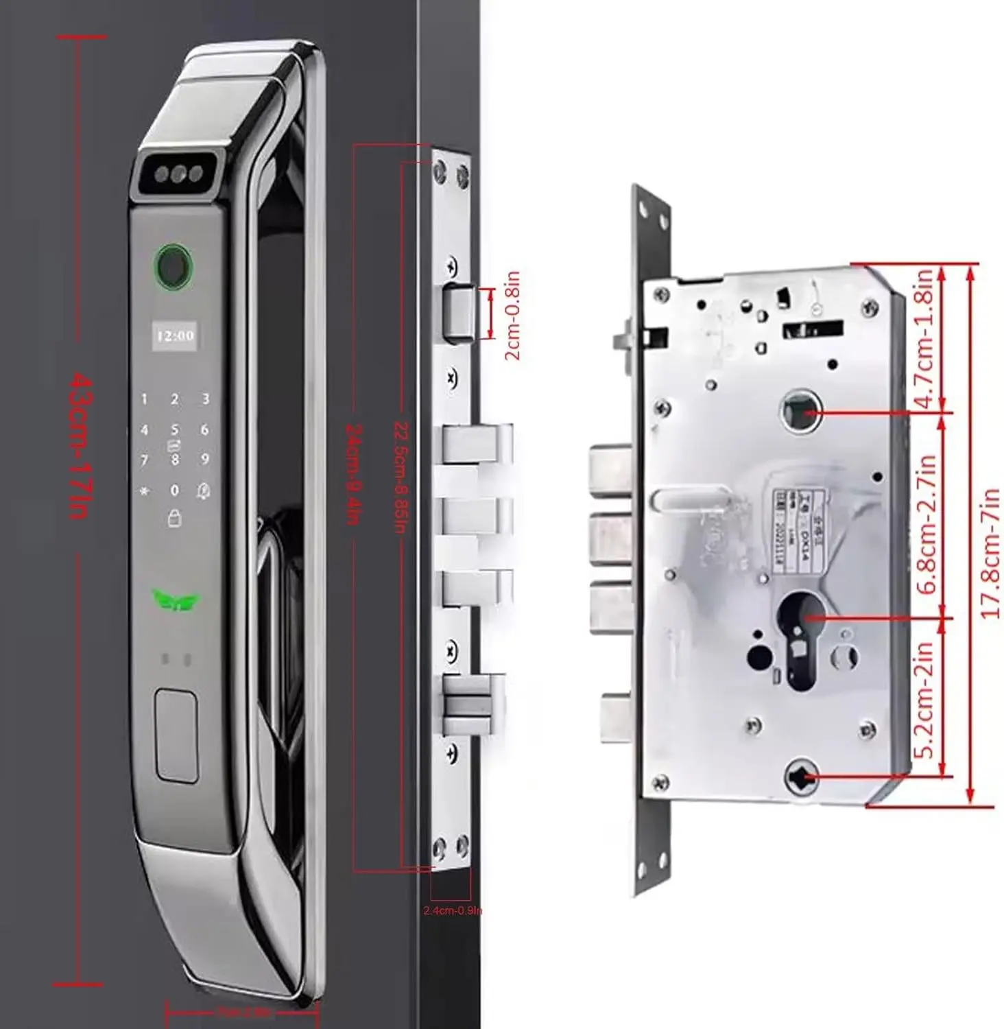 3D Face Recognition Door Viewer Fingerprint Password Key Unlock Smart Door Lock Safe Smart Lock for Home Door Factory