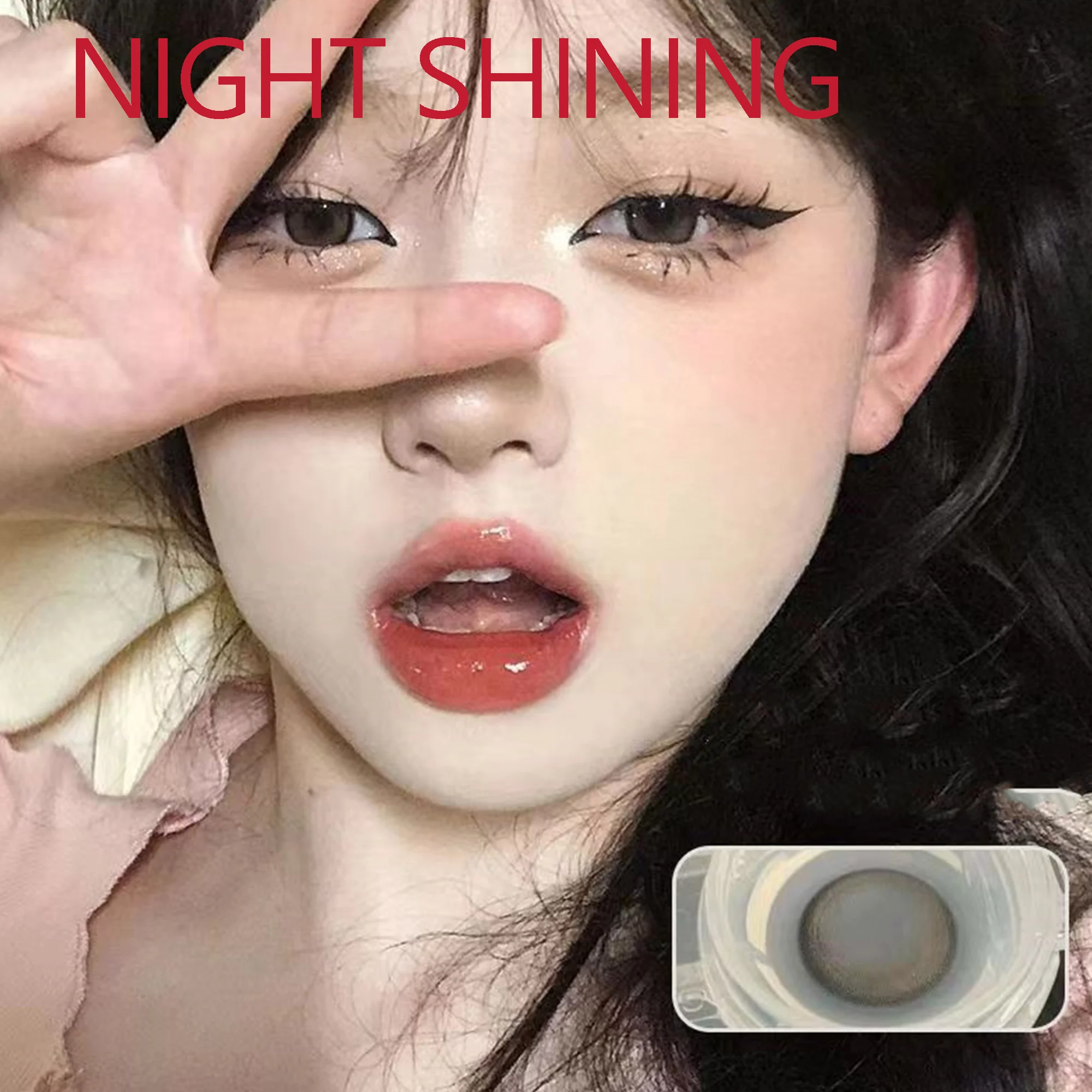 Coslens 14.50mm Soft Contacts Lenses for Eyes Colors with Power Anime Dolly Eyewear lentes de contacto Night Shining