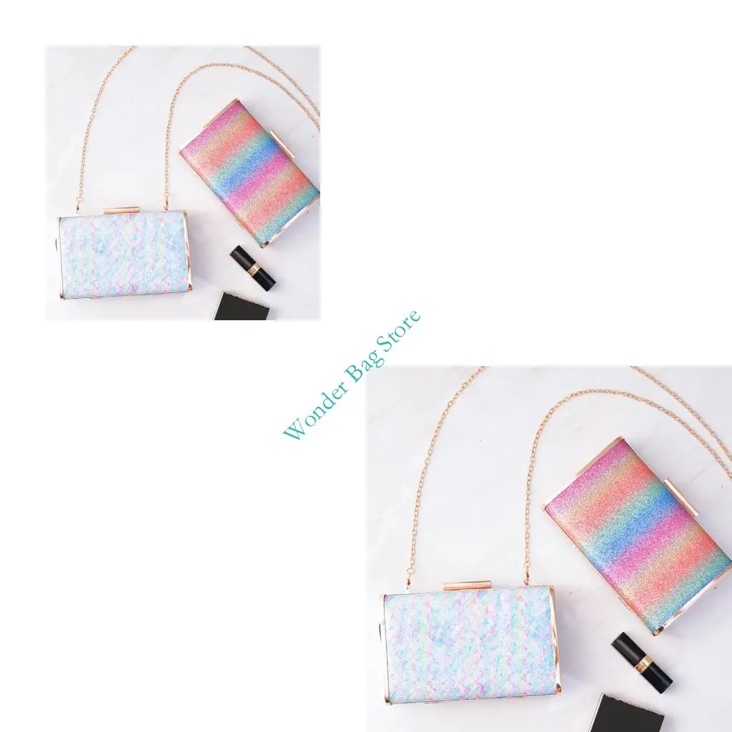 

H3CB Rainbow Clutches Purses Women Elegant Ladies Evening Bags Bride Purse Handbags