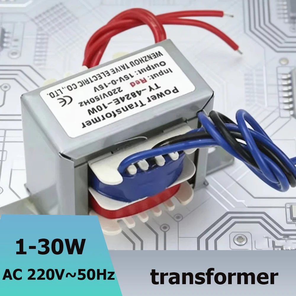 1W 3W 5W 8W 10W 15W 20W 25W 30W Power Transformer Input AC 220V 50HZ Output AC 6V 9V 12V 15V 18V 24V 30V 36V 48V Single V 2 Line