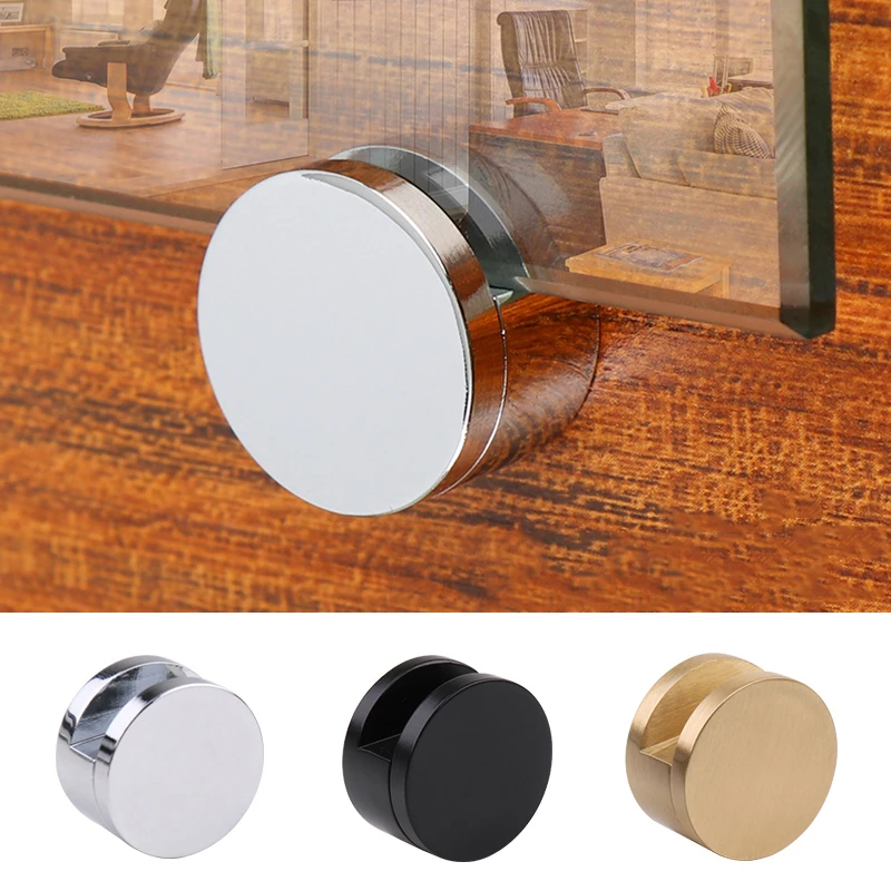 

Brand New 4PCS Brass Glass Mirror Holder Brackets Bathroom Glass Mirror Fixed Buckles Glass Clamps Nails Decorative Caps