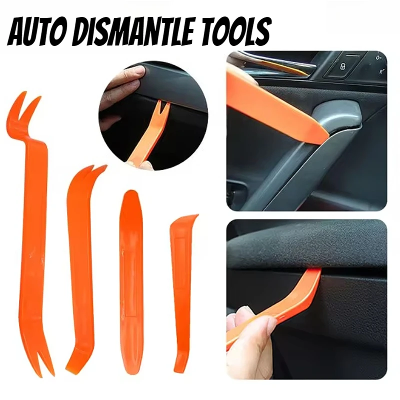 

4Pcs Car Removal Tool Car Radio Door Clip Panel Trim Dash Auto Radio Removal Pry Tool Automobile Interior Disassemble Kit