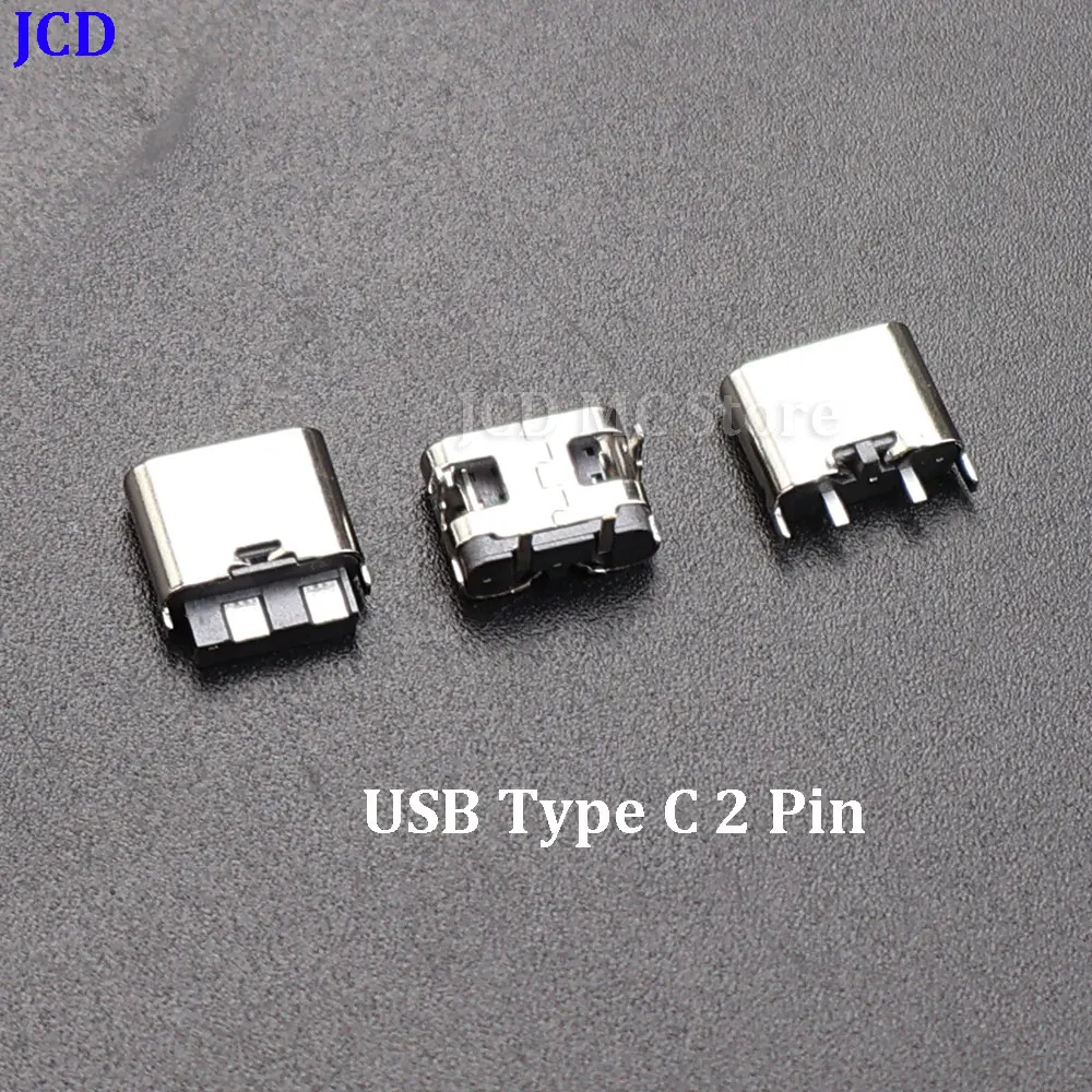 

5/10Pcs USB Type C 2 Pin Charging Port Socket Jack Connector Type C Female Connectors Adapter Soldering DIY Repair