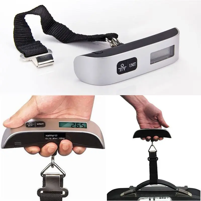 50Kg Digital Weighing Luggage Scales Handheld Electronic Travel Suitcase Bags