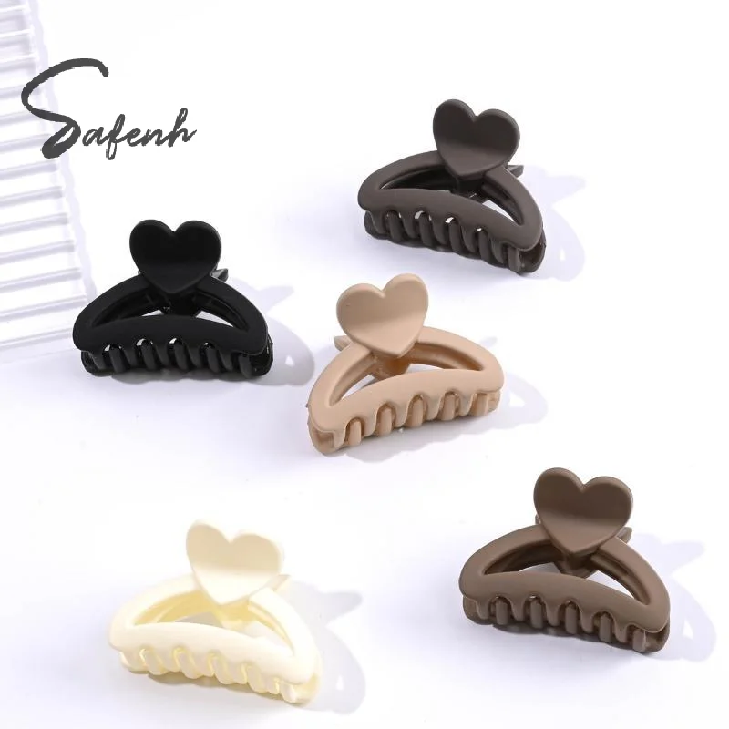 1/3pcs Medium Heart Hair Claw Clip, Minimalist Geometric Top Barrettes, Versatile Daily Hair Accessories For Women Half Up Hair
