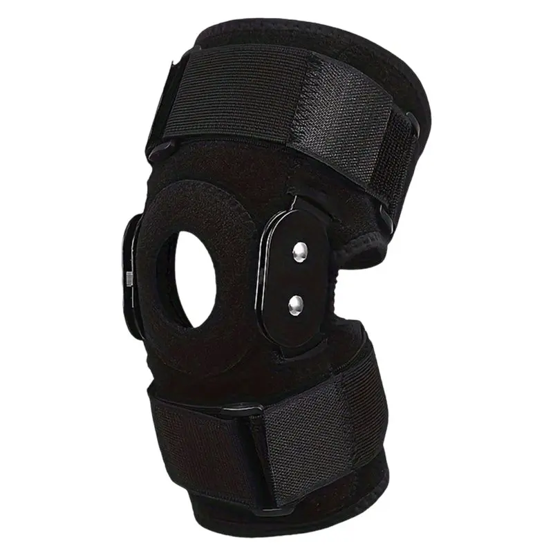 ABHS-Adjustable Breathable Hinged Knee Brace Support Wrap For Meniscus Tear Patellar Tendon For Pain Relief Strains(Size:L)