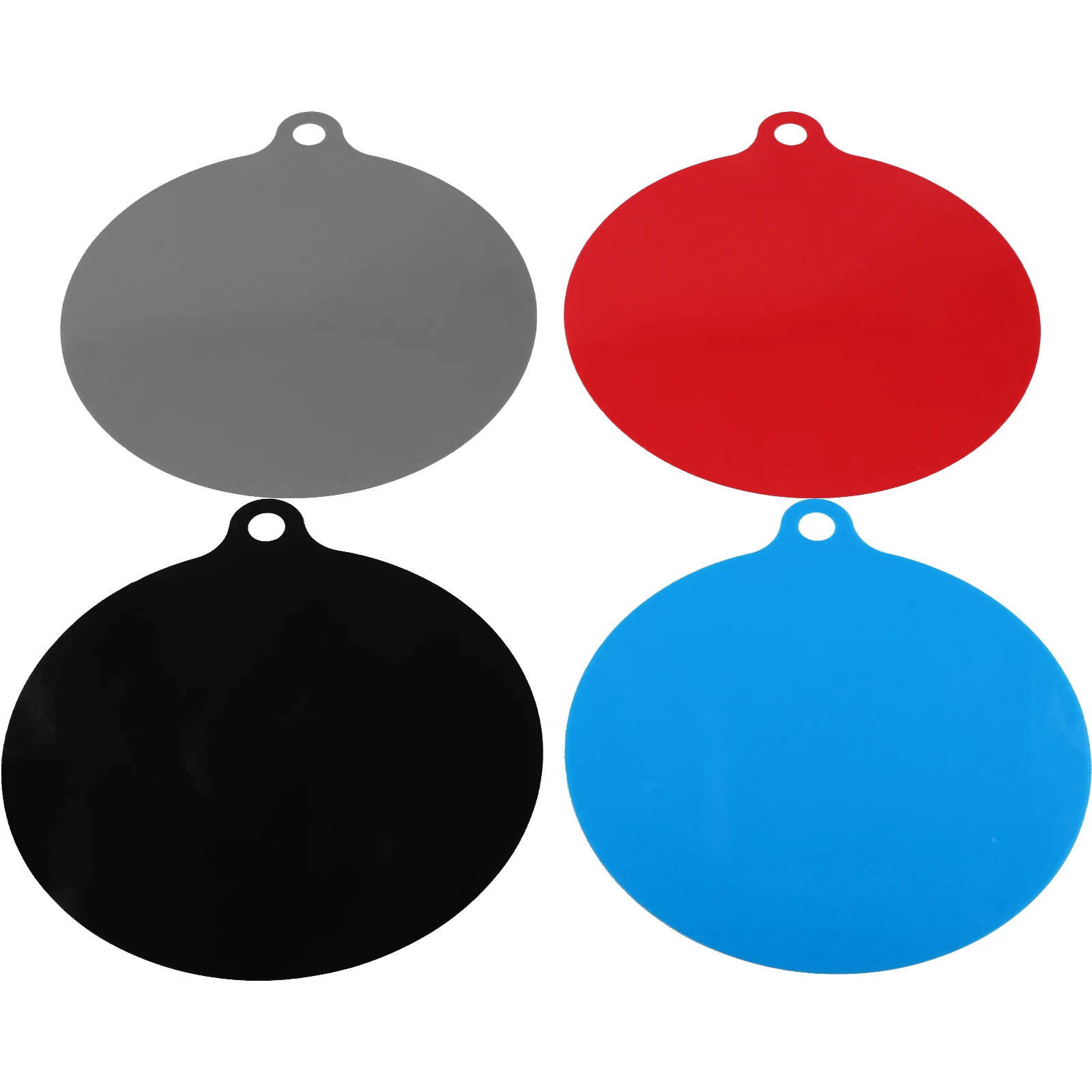 

4 Pcs Silicone Placemat Heat Resistant Induction Cooktop Mat Kitchen Gadgets Black Red Blue Gray Silicone Microwave Mat Pot