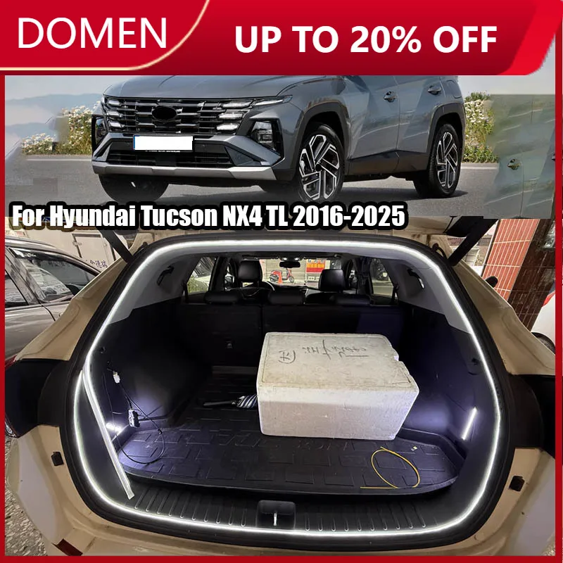 

For Hyundai Tucson NX4 2020 2021 2022 2023 2024 2025 Car trunk lighting full circle flowing light type plug-in installation