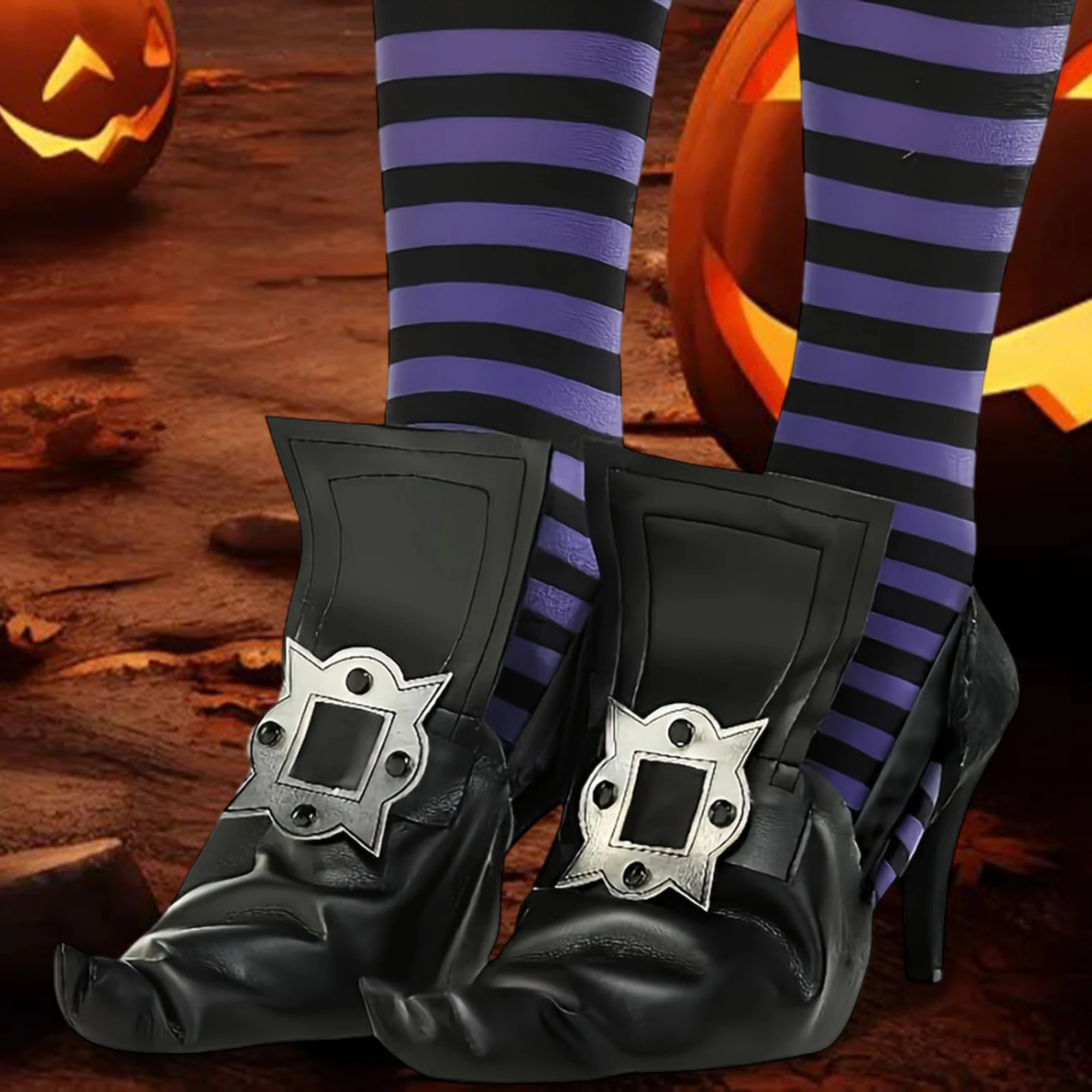 Black Halloween Witch Hat with Veil for Women Halloween Witch Costume for Cosplay Party Accessory