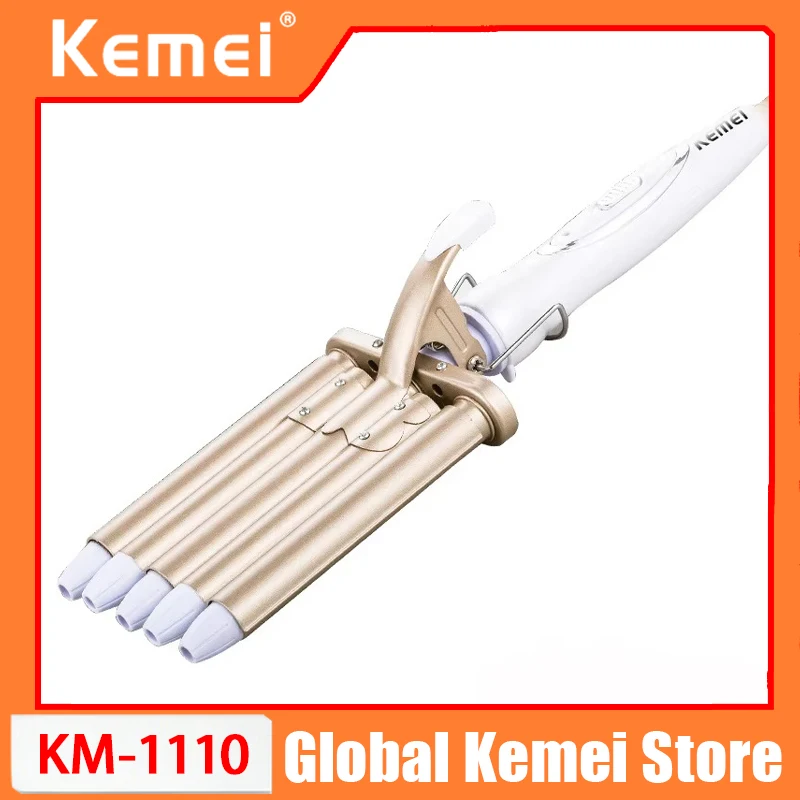 

Электрическая плойка KEMEI KM-1110 с керамическим покрытием, пятью трубками и вибрацией для завивки волос