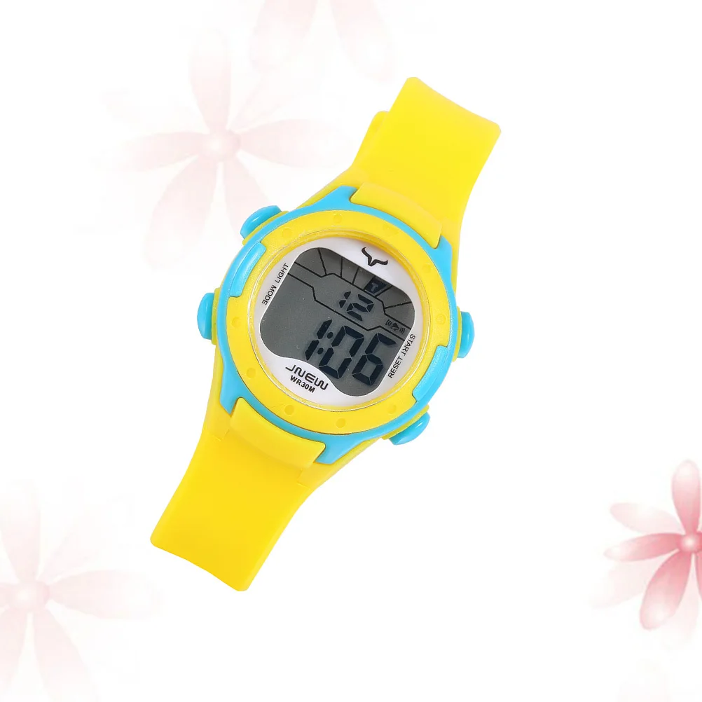 

Multifunctional Waterproof Sports Watch Yellow Simple Kids Wrist Watch Cute Cartoon Students Timepiece Kids Accessories