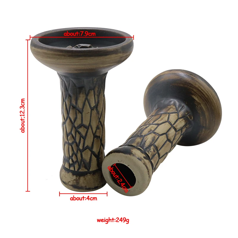 SY 1PC One Hole Ceramic Shisha Bowl Phunnel Hookah Chicha Head Smoking Hookah Narguile Cachimbas Shisha Bowl Accessories