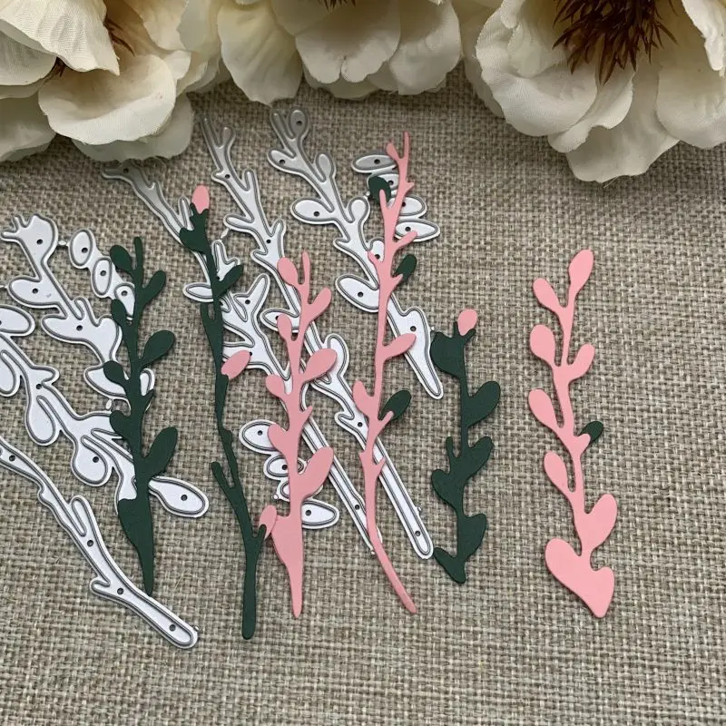 Leaves branch strip Metal Cutting Dies Stencils Die Cut for DIY Scrapbooking Album Paper Card Embossing