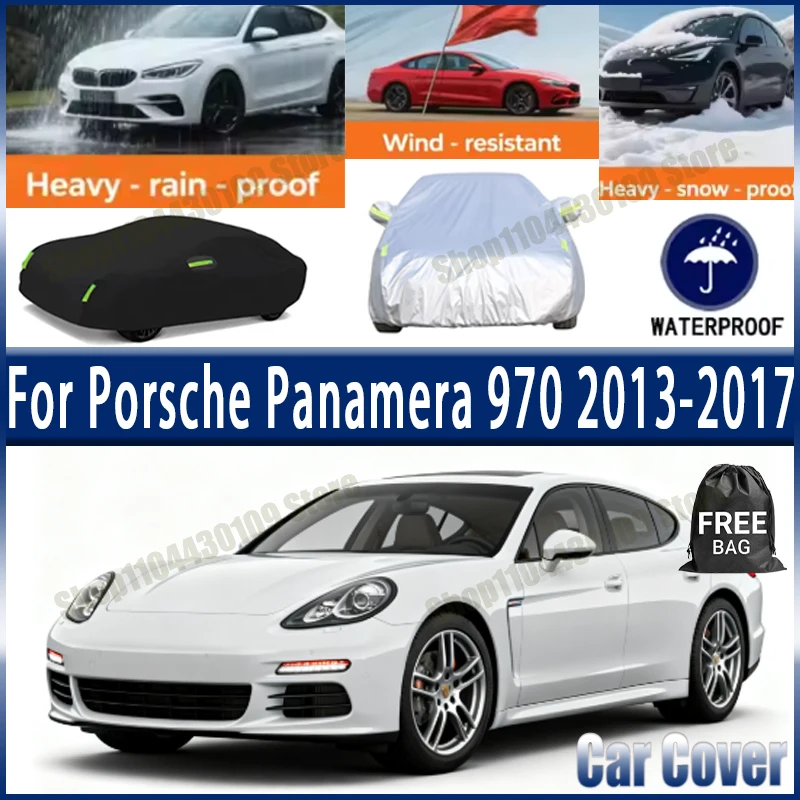 

For Porsche Panamera 970 2013-2017 Car Cover Outdoor Waterproof Snowproof Sunshade, Winter & Summer Auto Protection