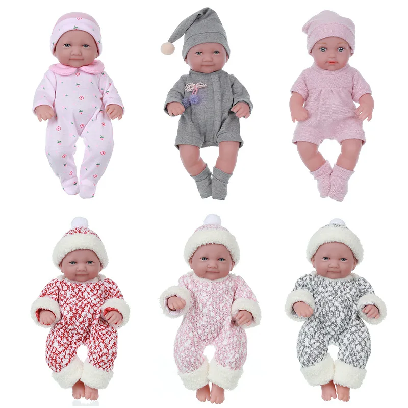 

30cm big eyes, white skin, reborn baby doll bjd, vinyl simulation doll gift
