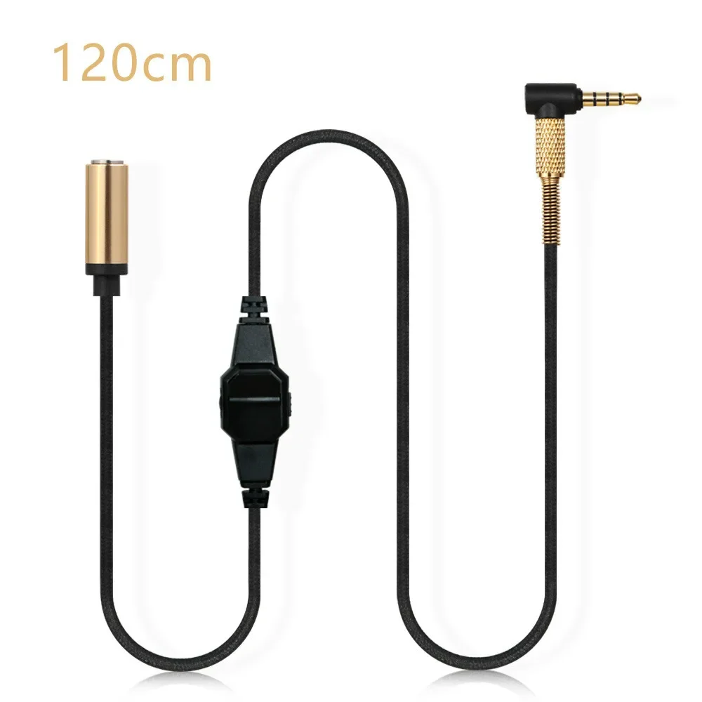 وصلة سماعة أذن من ذكر إلى أنثى ، أو كابل صوت ، مع ضبط مستوى الصوت ، صوت