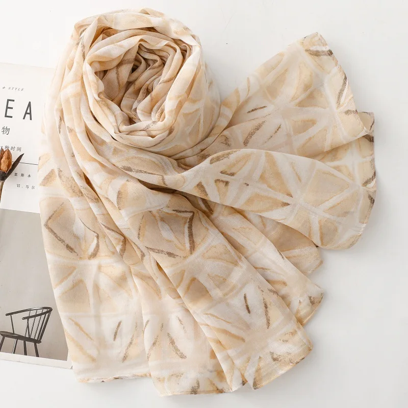 

Шарф с градиентным принтом, длинные солнцезащитные шали для женщин, удобные шарфы и шали для отпуска на все времена года