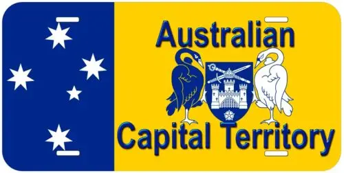 Australian Capital Territory Flag with Name Novelty Car Tag License Plate Aluminum