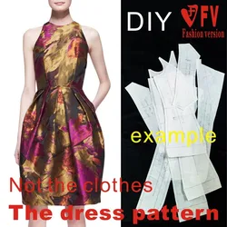 Dresses Sewing Pattern Template Cutting drawing Clothing DIY ((Not selling clothes))  BLQ-142