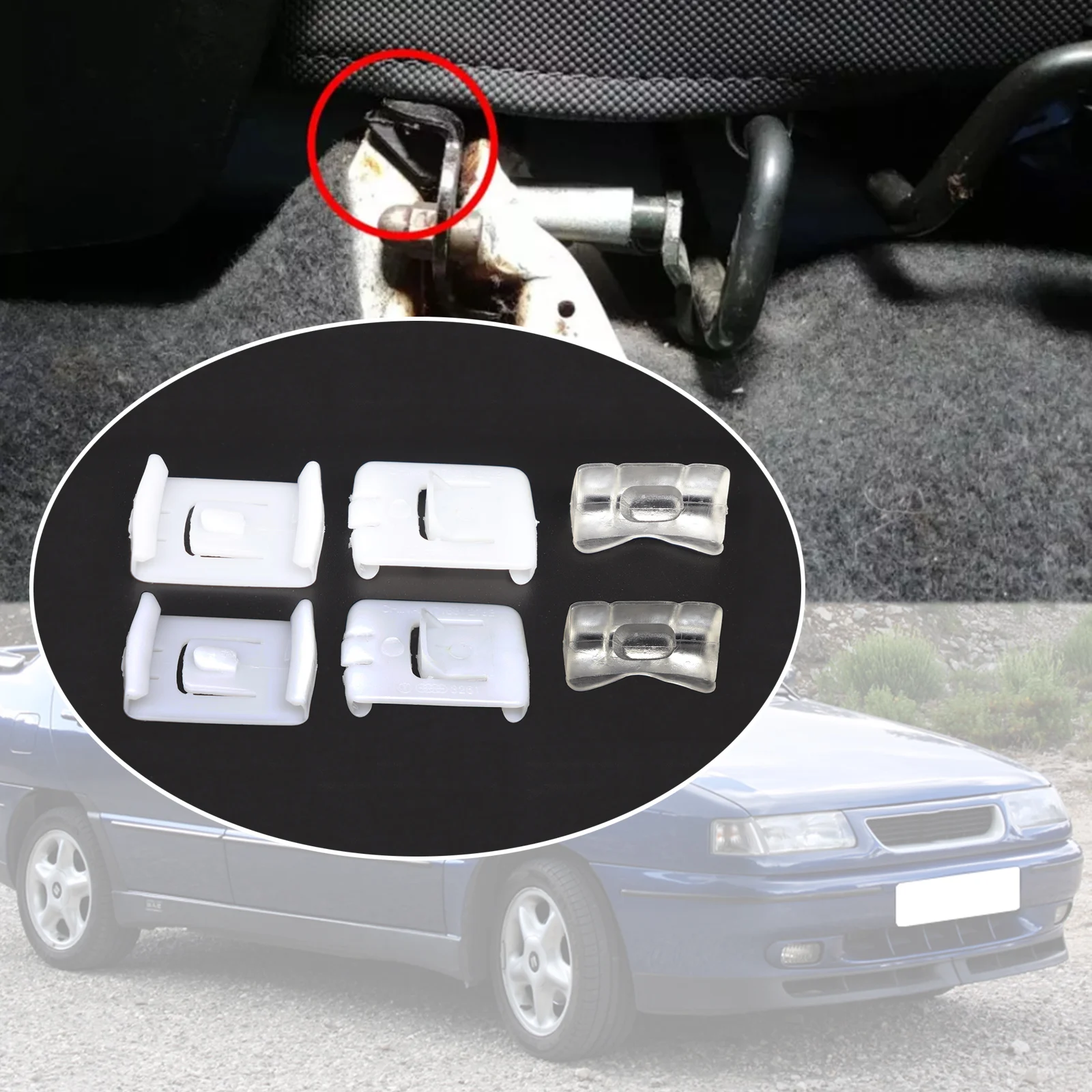 Do VW Passat B1 B2 B3 B4 1973 - 1996 1997 Golf 3 1H Zapięcie siedzenia Zacisk prowadnicy suwaka Zestaw części prowadnicy 171881213 B 191881213