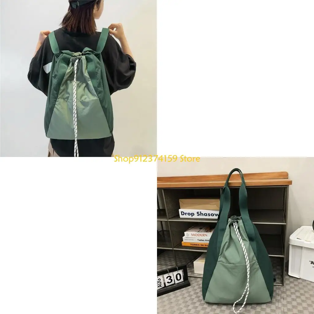 

G5AE Drawstring Backpacks Water Resistant String Bag Sports Sackpack Gym Sacks with Pocket Men Women Shoulder Bag Handbag