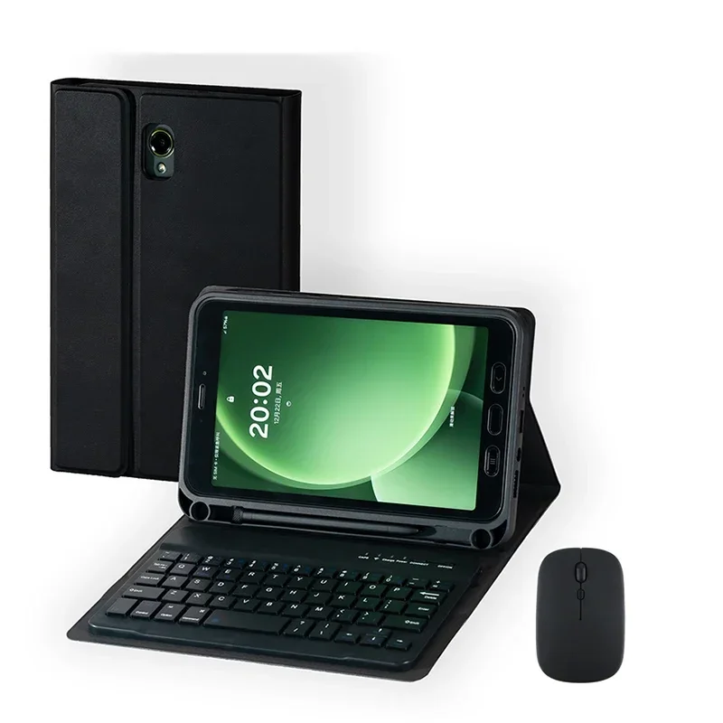 Keyboard Case &Mouse for Samsung Galaxy Tab Active 2/Active 3/Active 5 8-inch Tablet Bluetoot Keyboard Cover Built-in Pen Holder