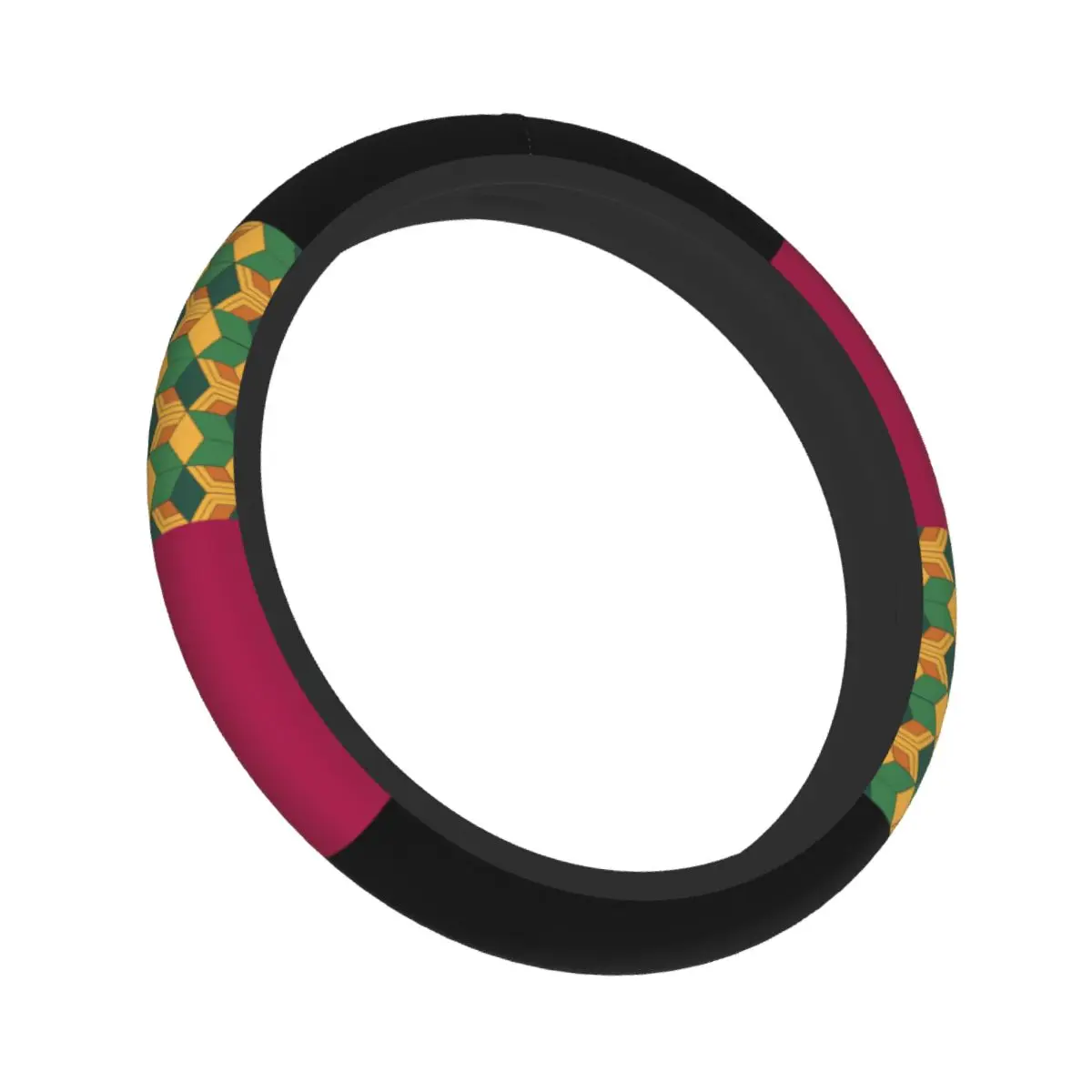 38 سنتيمتر عجلة توجيه سيارة يغطي شيطان القاتل المضادة للانزلاق Kimetsu No Yaiba أنيمي السيارات الديكور الملونة عجلة القيادة اكسسوارات