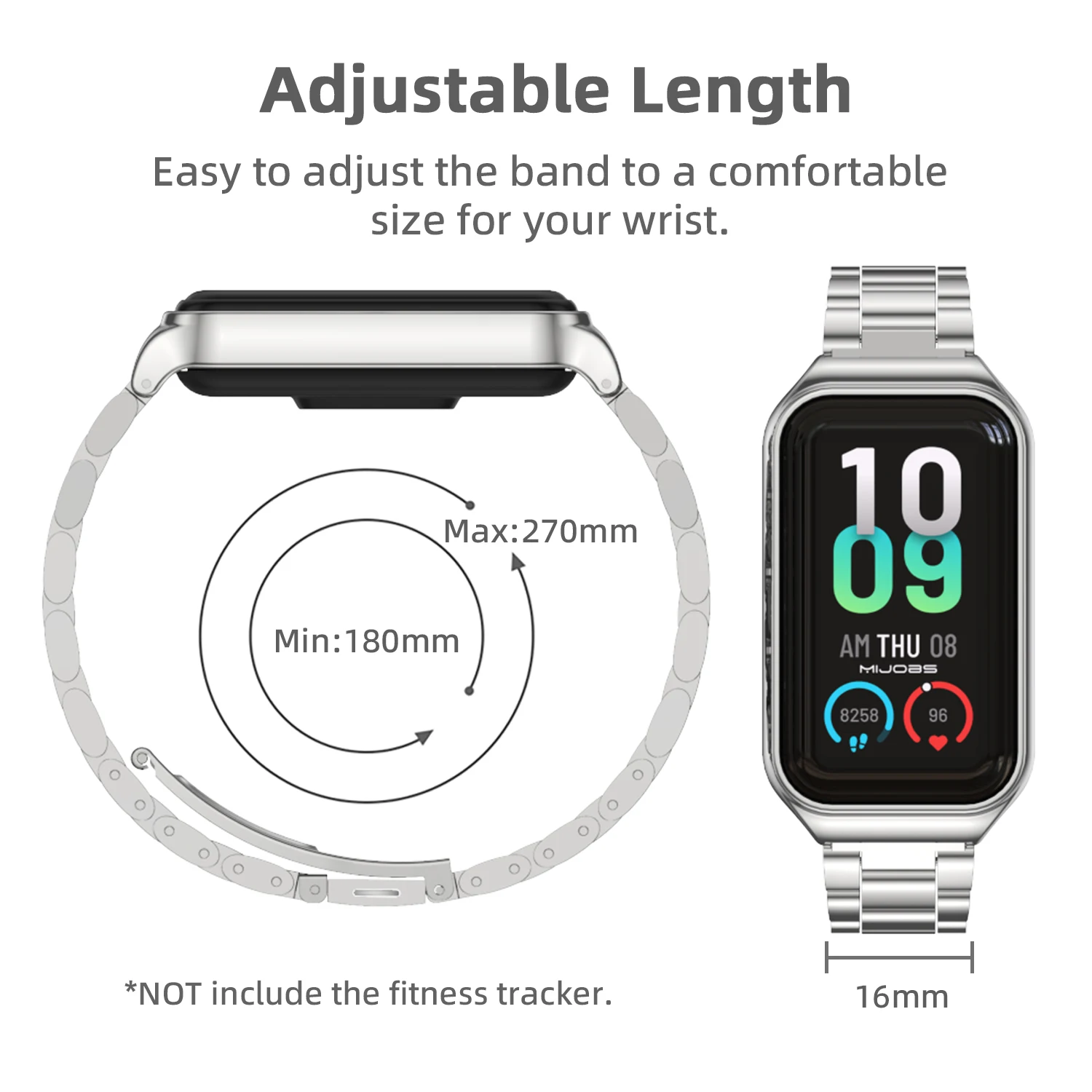 For Amazfit Band 7 Strap Bracelet Metal Watch Band For Huami Amazfit Band 7 Bracelet Global Version Replacement Smart Wristband