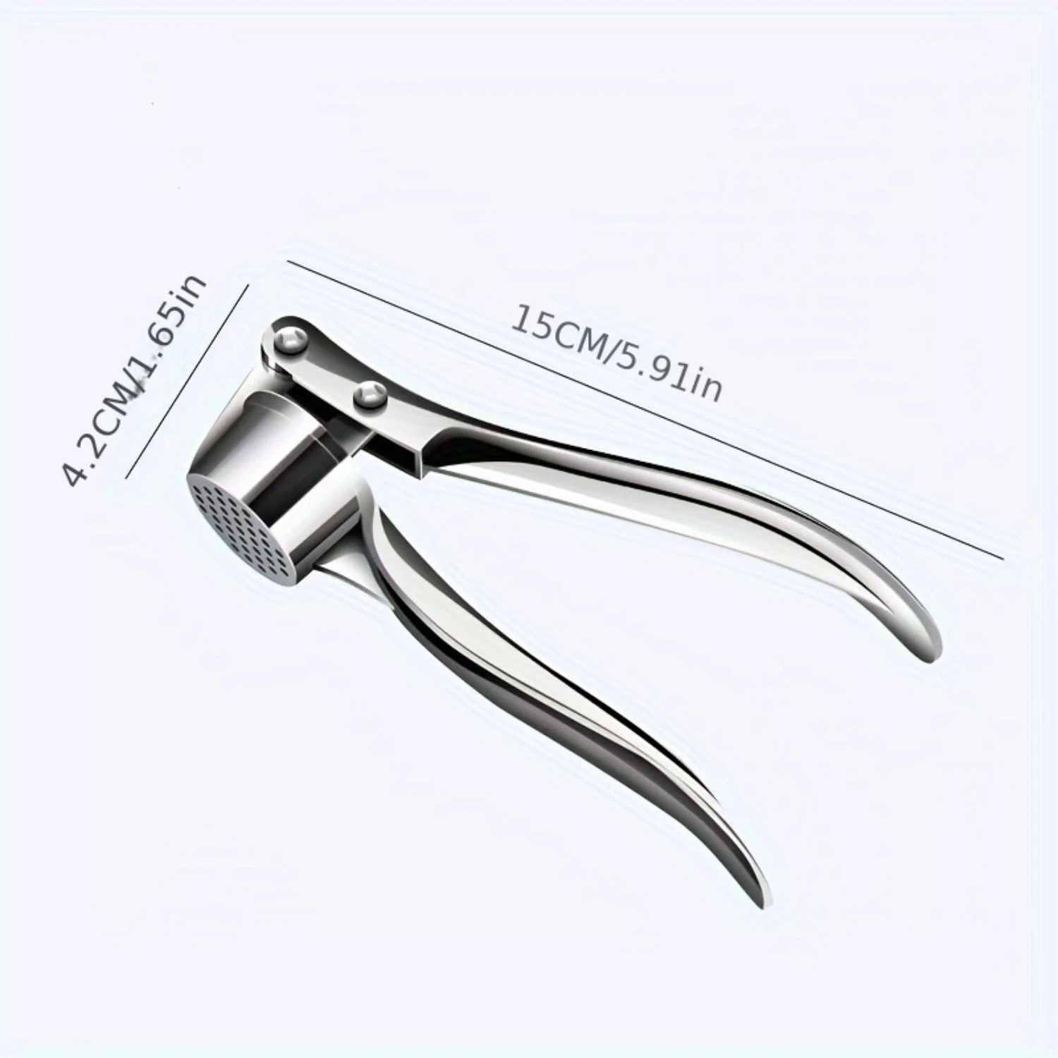 Пресс для чеснока из нержавеющей стали «Quick-Prep» с легко очищаемой съемной внутренней тарелкой и встроенным овощечивателем — устойчивая к ржавчине, эффективная мясорубка