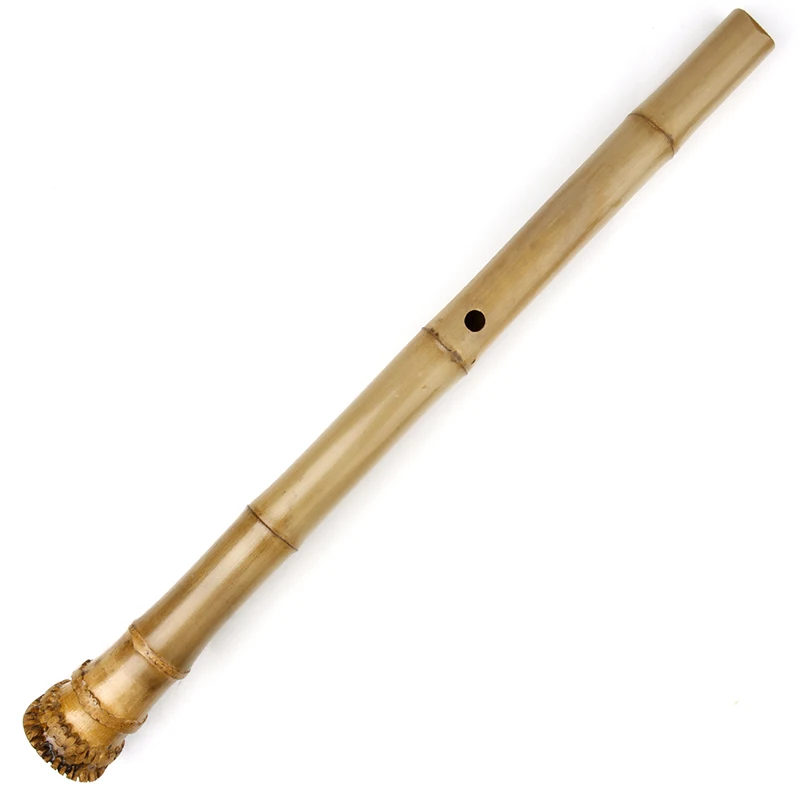 Vertical Bamboo Flute with Shakuhachi, Woodwind Instrument, 5 Holes, Wooden Musical Instrument, D Key, Protective Cover