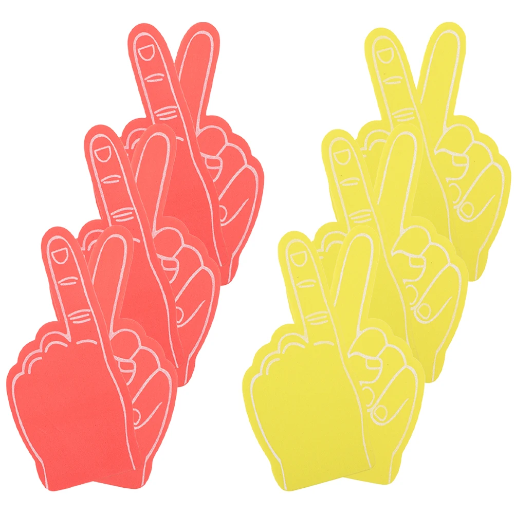 

12pcs Foam Finger Cheerleading Sports Props Giant Soft Party Noise Maker Reusable Smooth Fan Sports Event Basketball Football