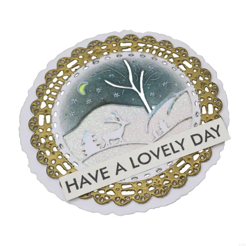 K3KD Circle рама металлическая резка вырезка трафарета DIY ScrapBooking Album Album Paper Paper Card