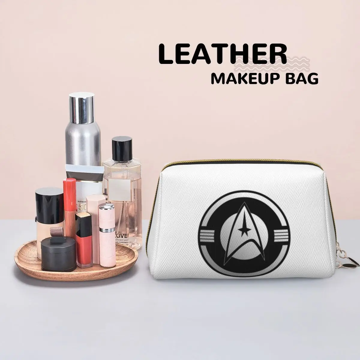 Star Treks Science Fiction TV Series Women Cosmetic Bag Travel Makeup Organizer Pouch Toiletry Storage Dopp Kit Case