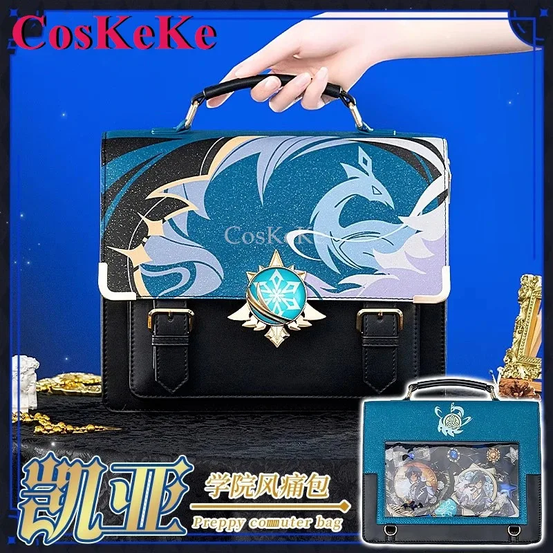 

CosKeKe Kaeya Cosplay Game Genshin Impact Theme Impression Pack Messenger Bag Daily Preppy Commuter Backpack Lovely Itabag