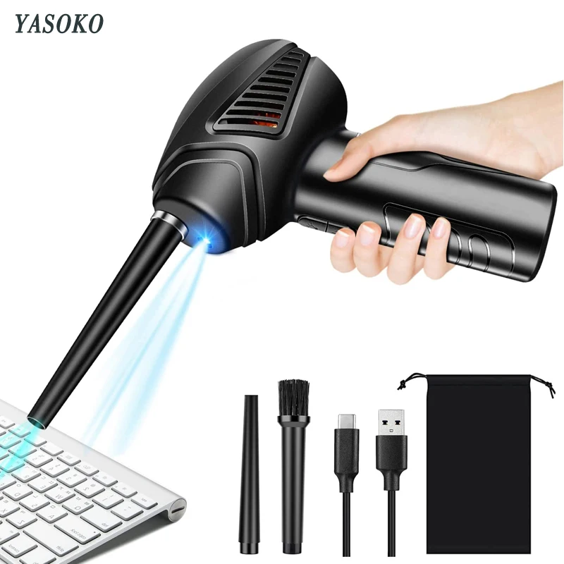 

Compressed Air Duster Portable Cordless Computer Cleaning Duster Electric Keyboard Car Duster Blower replace Compressed Air