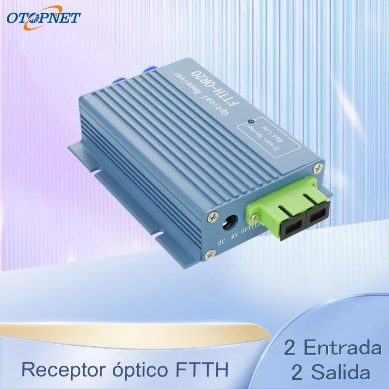 GPON FTTH optical receiver with WDM /micro WDM optical node SC APC Duplex Connector with 2 output WDM for PON FTTH CATV