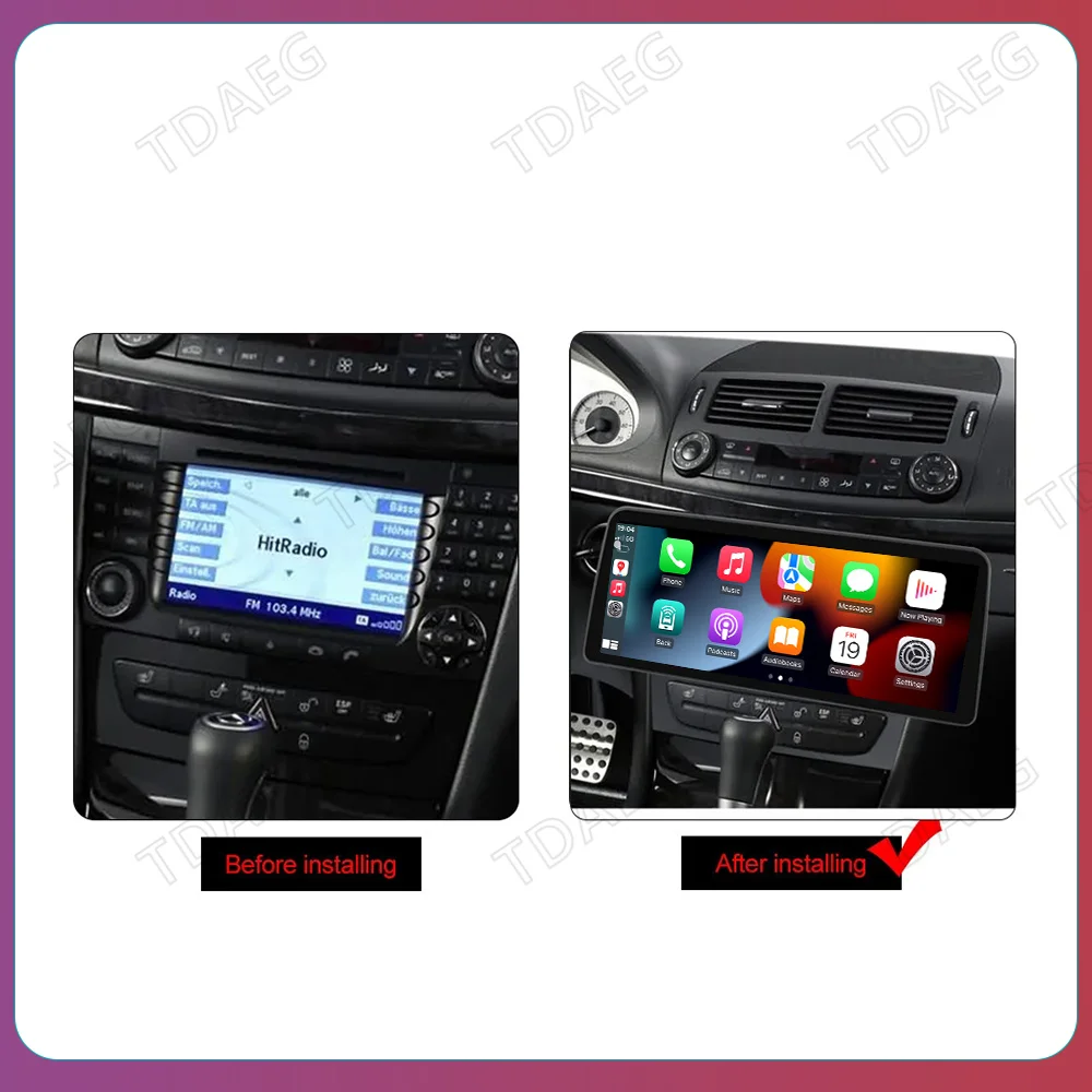 Radio con GPS para coche, reproductor Multimedia con Android 13, 12,3 pulgadas, RDS, DVR, FM, DSP, para Mercedes Benz Clase E W211, E200, E220, E300, E350, E240, E270