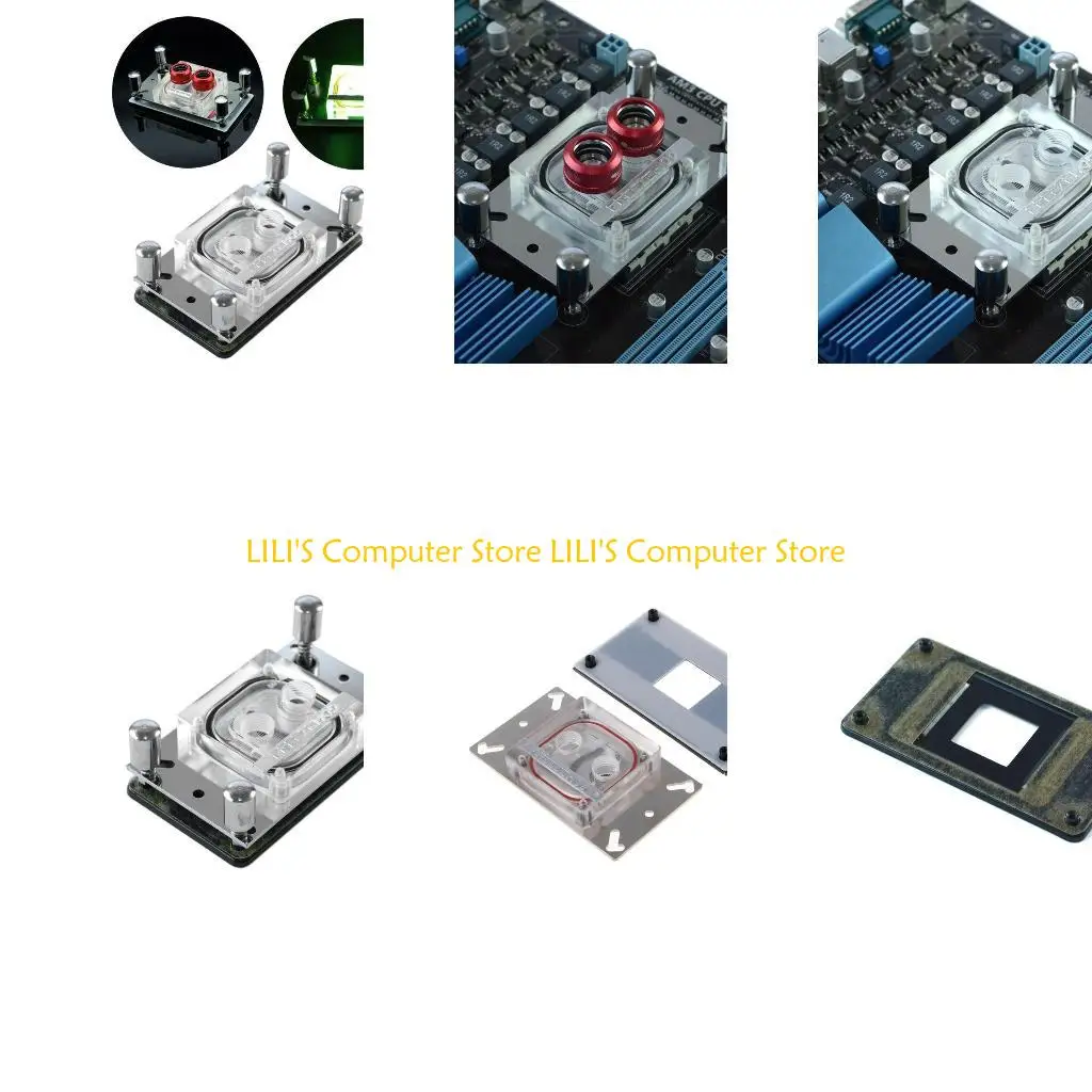 

A52B Акриловый верхний блок водяного охлаждения процессора, распыляемый блок жидкости с канальной струей для AM3 AM3 +