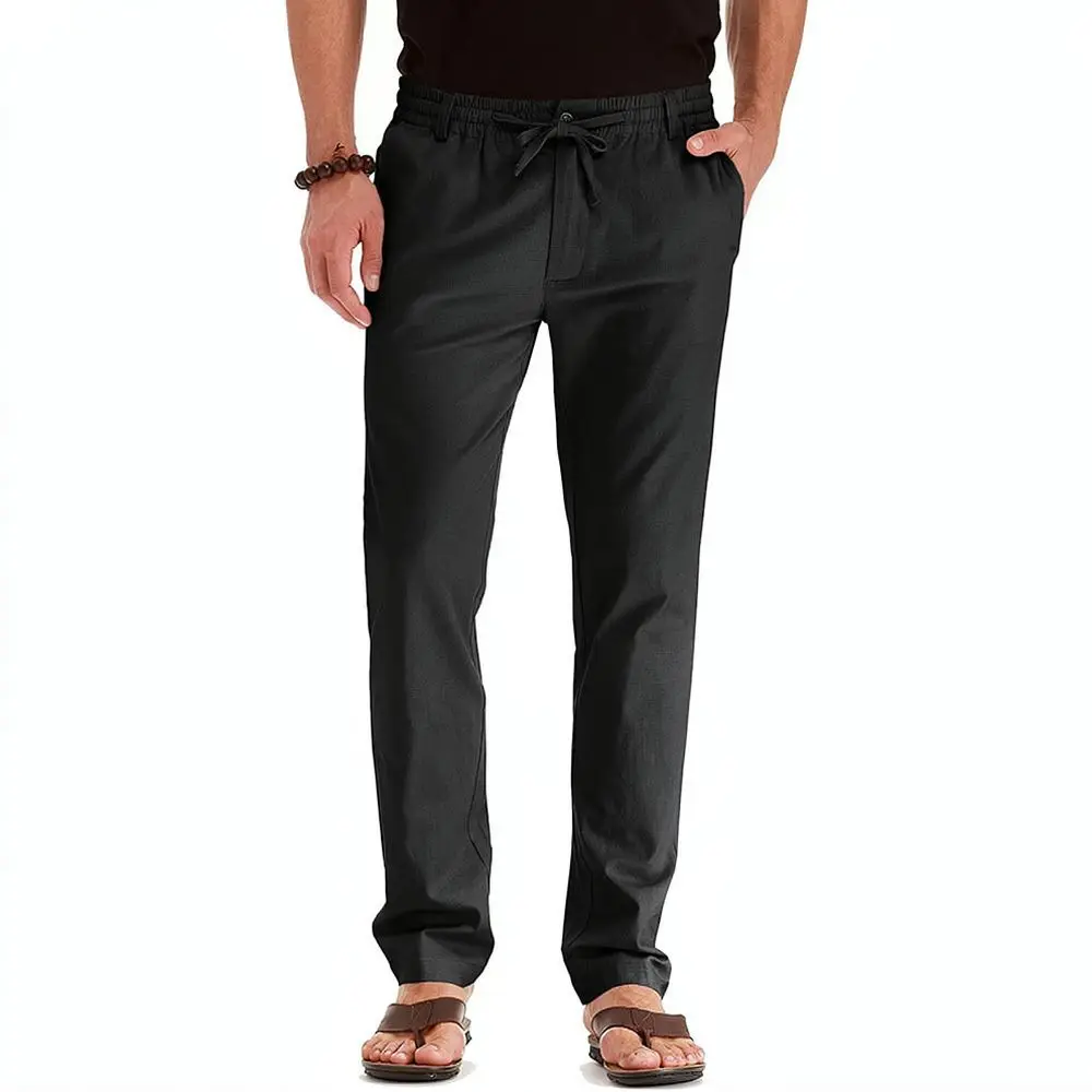 Fashion Fashion Mens Straight Pants Business Casual Slacks Comfortable Elastic Waist Loose Fit Simple Style Solid Color Long Trousers - Aliexpress Deal