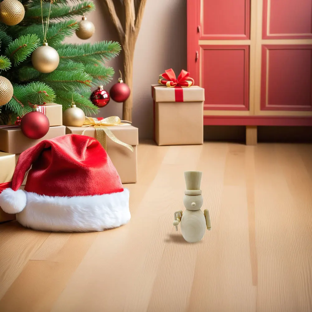 Conjunto de 3 Quebra-Nozes de Madeira Simples Feitos à Mão, Fáceis de Pintar, Perfeito para Decorações de Feriado e Projetos Artísticos Festivos